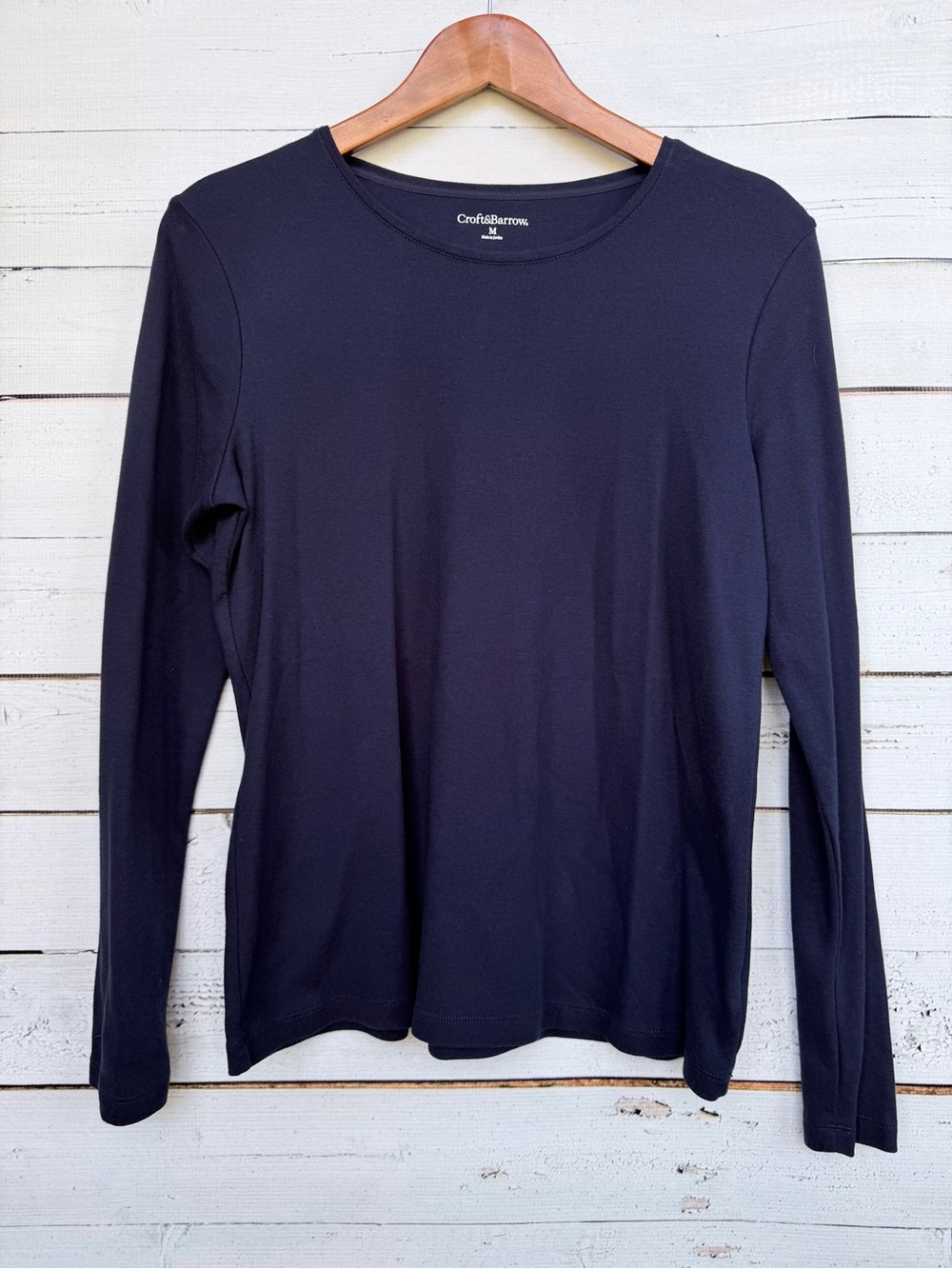 Croft & Barrow Classic Tee Long Sleeve Crew Neck T-Shirt Size Medium